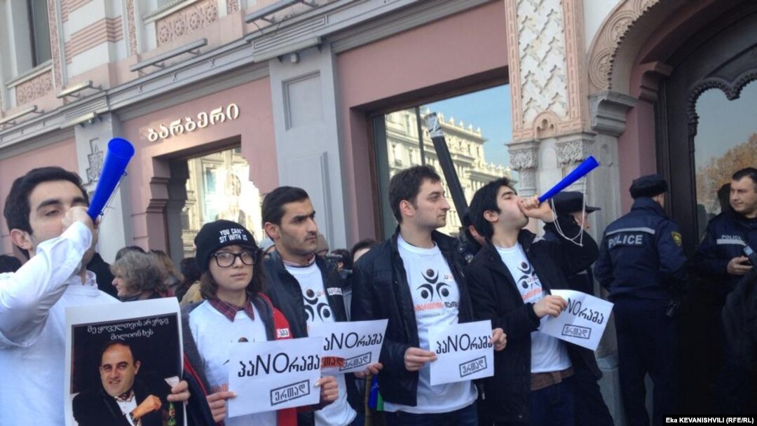Georgia -- Protest against The project "Panorama Tbilisi". Tbilisi. 31Jan2015