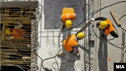 Punëtorët e sektorit të ndërtimtarisë në Maqedoninë e Veriut. Fotografi nga arkivi. 