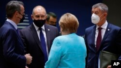 EU leaders meet at a summit in Brussels on June 24.