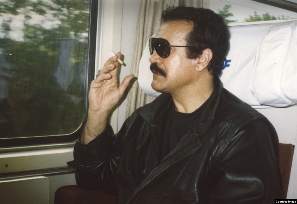 Farrokhzad on a train (undated)