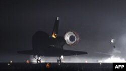 Space shuttle "Endeavour" lands at Kennedy Space Center on June 1, ending its final mission.