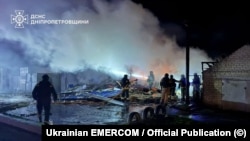 Dnepropetrowsk sebitine urlan zarbadan soňky görnüş. 9-nnjy aprele geçeilýan agşam. 2026.