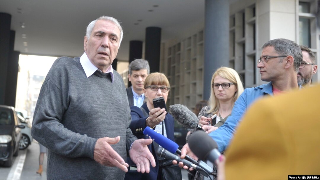 Milan Jovanović ispred suda u Beogradu, april 2019.