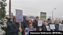 Protest ispred Suda BiH 7. decembra 