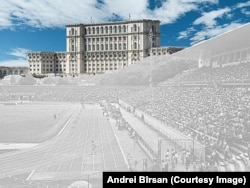 Machetă a Stadionului Republicii.