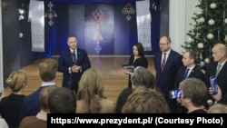 Прэзыдэнт Польшчы Караль Наўроцкі правёў сустрэчу зь беларусамі. Варшава, 13 студзеня 2025