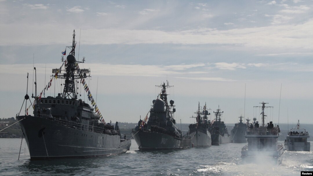 Navele flotei militare ruse la Sevastopol, după anexarea Crimeei