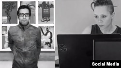 Aria Kasaei (left) and Elaheh Naghilou, graphic designers from Iran, were detained after a meeting with people linked to the French Embassy in Tehran on July 19.
