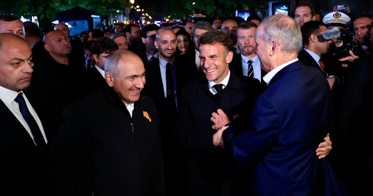 მაკრონი ჩავიდა სომხეთის ქალაქ გიუმრიში, სადაც რუსეთის სამხედრო ბაზა მდებარეობს