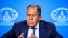 Szergej Lavrov beszédet tart az oroszországi diplomáciai testület előtt 2022. szeptember 19-én