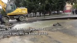 Yağış magistral yolu çökdürdü