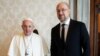 Denisz Smihal már két évvel ezelőtt is járt Ferenc pápánál. Vatikán, 2021. március 25. 