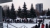 Акция протеста у здания мэрии Новокузнецка