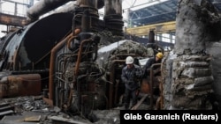 Так выглядае адна з пашкоджаных расейскімі войскамі ЦЭЦ ва Ўкраіне. Ілюстрацыйнае фота