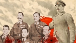Первые пять маршалов Советского Союза. Сидят (слева направо): Тухачевский (расстрелян), Ворошилов, Егоров (расстрелян); стоят: Будённый и Блюхер (арестован, умер в Лефортовской тюрьме от пыток). Коллаж