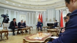 Сустрэча Лукашэнкі і намесьніка старшыні КНР Хань Чжэна ў Менску. 8 чэрвеня 2026 году