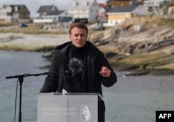 Франциянын президенти Эммануэл Макрон Нуукта. Гренландия, 2026-жылдын 15-январы.