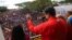 Nicolas Maduro attends a rally in support of his government and to commemorate the 61st anniversary of the end of the dictatorship of Marcos Perez Jimenez in Caracas on January 23.