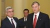 Armenia -- President Serzh Sarkisian (L) meets with his Slovenian counterpart, Danilo Turk, in Yerevan, 11Oct2010.