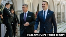 Premijeri Hrvatske i Crne Gore, Andrej Plenković i Milojko Spajić, Bled, 1. septembar 2025.