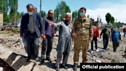 Замирбек Аскаровдун (атайын формачан) сел жүргөн аймактагы жумуш сапары. 8-май, 2020-жыл. 