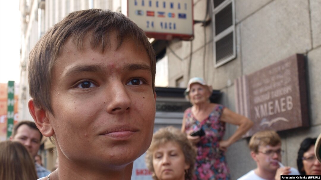 Участник акции "День гнева" 12 августа