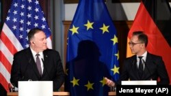 Sekretari amerikan i Shtetit, Mike Pompeo dhe ministri i Jashtëm gjerman, Heiko Maas. Foto nga arkivi. 