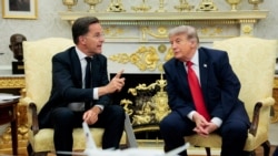 US President Donald Trump meets with NATO Secretary-General Mark Rutte, at the White House in Washington last month. 