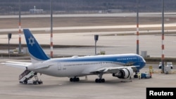 ისრაელის სახელმწიფო თვითმრინავი ბერლინის აეროპორტში. 1 მარტი, 2026 წელი 