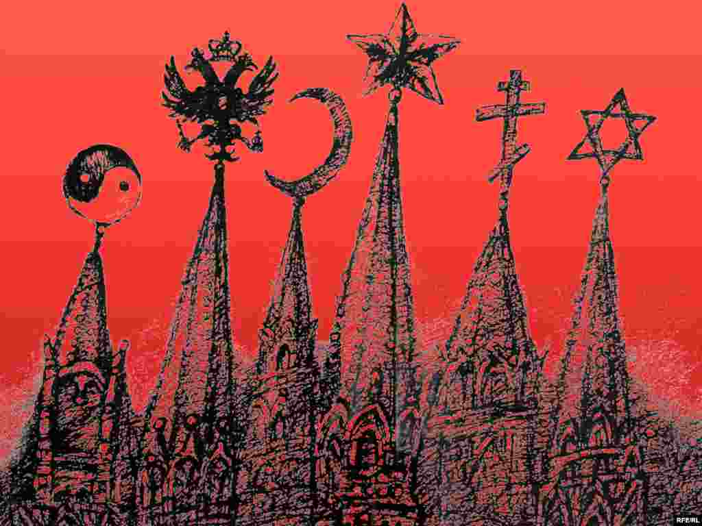 Михаил Златковский "Ни эллина, ни иудея". Художник с нетерпением ждет того момента, когда начнется преподавание основ всяческих религий в школе и в стране воцарится толерантность