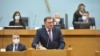 Milorad Dodik speaks at a special session of the National Assembly of the Republika Srpska in Banja Luka on March 10.
