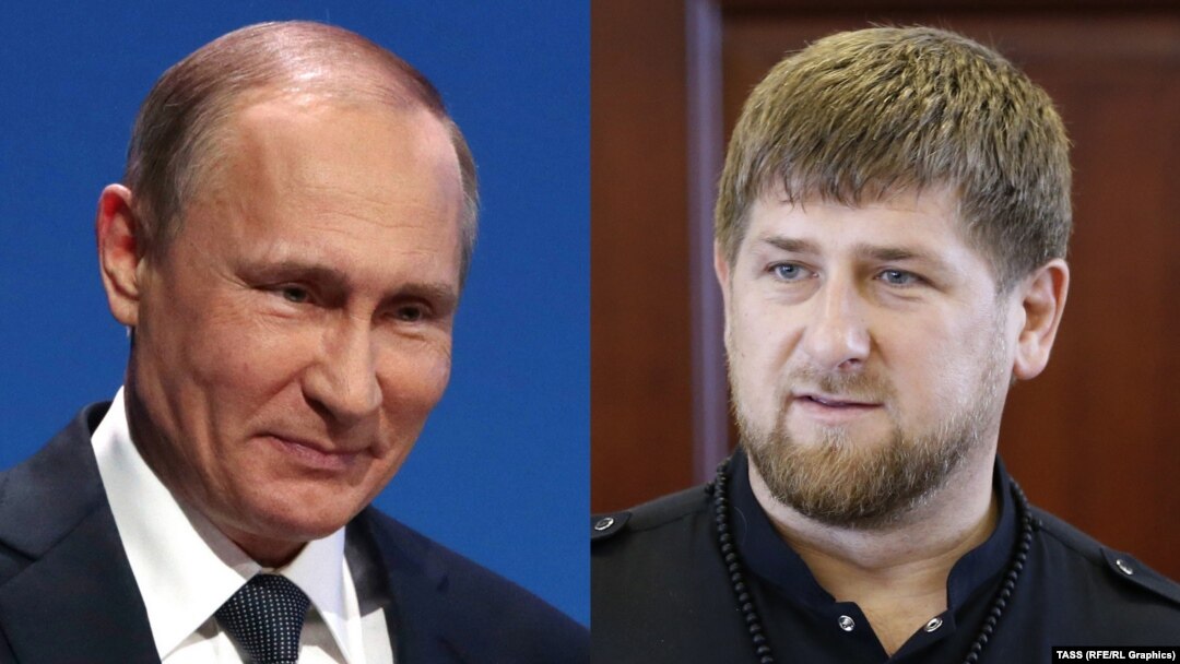 Chechen leader Ramzan Kadyrov (right) has played down implied criticism from Russian President Vladimir Putin (left) during the Kremlin leader's annual call-in with the public. In unusually forthright comments, Putin warned Chechnya's leadership that they should make sure their actions don't "damage stability" in the Caucasus region and beyond. 
