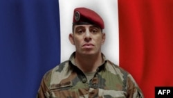 Photo provided by the French Defense Ministry shows Sergeant Major Florian Montorio, who was killed in Lebanon.