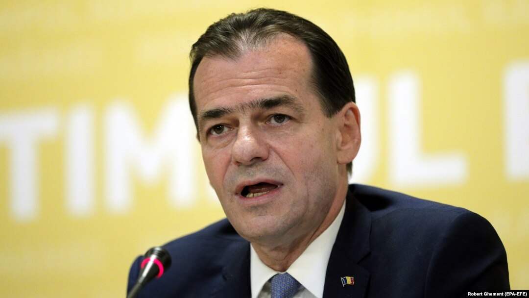 ROMANIA -- Designated prime minister Ludovic Orban, the president of National Liberal Party (PNL), speaks during the meeting of the National Political Bureau of the PNL, held at the Parliament Palace, in Bucharest, October 24, 2019