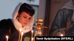 Кыргызстандагы православдар Рождество майрамын белгилешүүдө. 7-январь, 2018-жыл. 