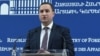 Armenia - Armenian Foreign Ministry spokesman Tigran Balayan at a news briefing in Yerevan, 22 May 2018.