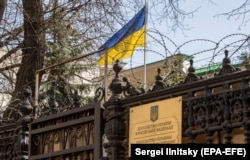 Будівля посольства України в Москві. З початком широкомасштабної агресії, Україна розірвала дипломатичні відносини з Росією