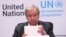 Armenia - UN Secretary-General Antonio Guterres holds a news conference in Yerevan, October 15, 2026.