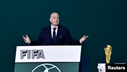 Президент ФІФА Джанні Інфантіно виступає на конгресі перед літнім чемпіонатом світу з футболу
