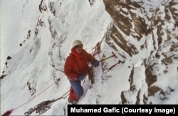 Bosanskohercegovački alpinista Muhamed Gafić u jednoj od mnogobrojnih ekspedicija. (lična arhiva)