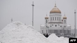 Catedrala lui Hristos Mântuitorul, de la Moscova, a găzduit festivitatea de deschidere a adunării ultraconservatoare prezidată de Kirill, la 27 noiembrie (Foto: Natalia KOLESNIKOVA / AFP)