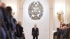 Russia -- Russian President Vladimir Putin stands during the State Prize awards ceremony marking the 'Day of Russia' at the Grand Kremlin Palace in Moscow, June 12, 2017