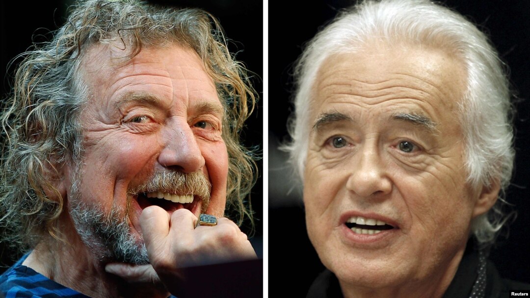 Robert Plant (stânga) și Jimmy Page de la Led Zeppelin, astăzi.