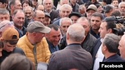 Armenia - Former President Robert Kocharian meets with voters in Martuni, May 10, 2026.