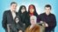 The Rafsanjanis, standing from left: Mohsen, Fatemeh, Faezeh and Yasser (Mehdi, fourth child of the family, is absent here)