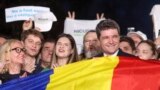 Никушор Дан при обявяването на резултатите от екзитпола, Букурещ, 18 май 2025 г. 
