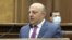 Armenia- Opposition deputy Artur Sargsian speaks during a session of the Armenian parliament.