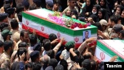 Funeral of 19 Iranian sailors killed in "friendly fire" during a naval exercise in the Gulf of Oman on May 11. May 12, 2020