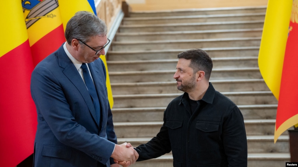 Президент Сербії Александар Вучич і президент України Володимир Зеленський під час зустрічі в Одесі 11 червня 2025 року