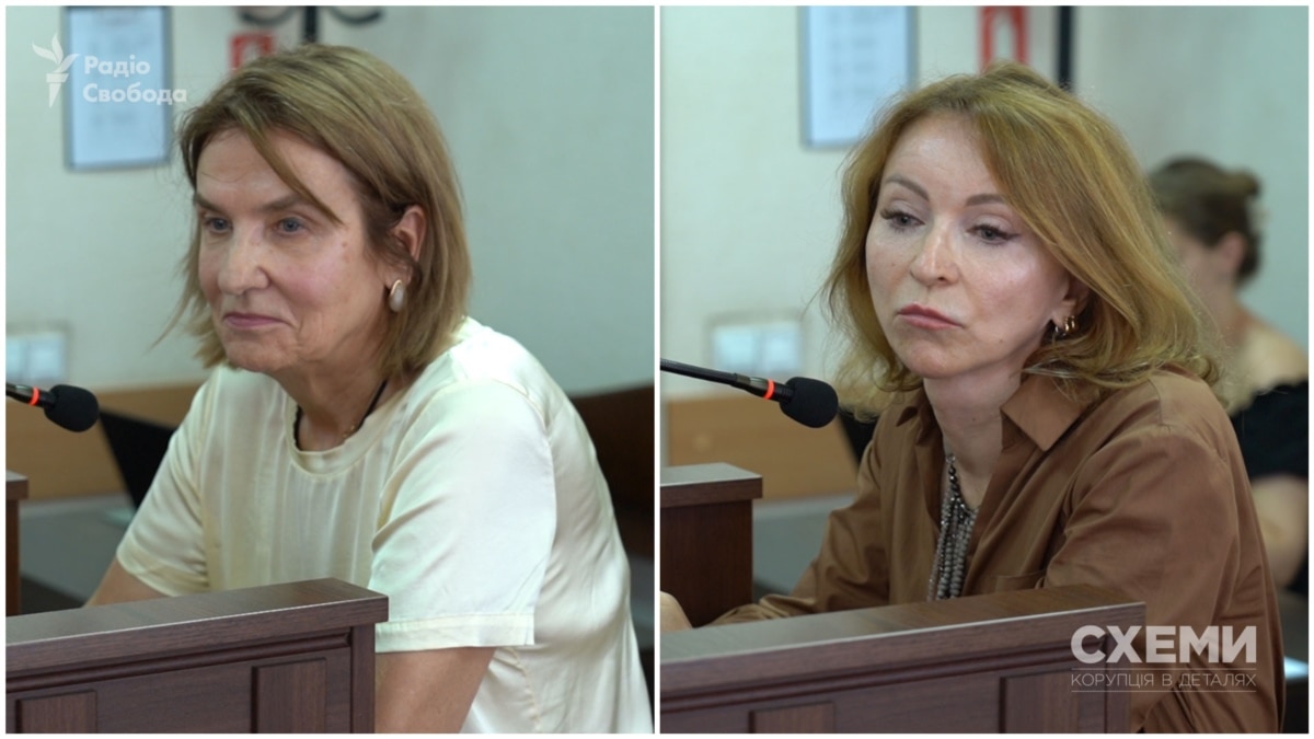 Свідки у справі Кириленка: продавчиня нерухомості родині Кириленка (ліворуч) та нотаріус, яка посвідчувала угоди з купівлі нерухомості (праворуч)